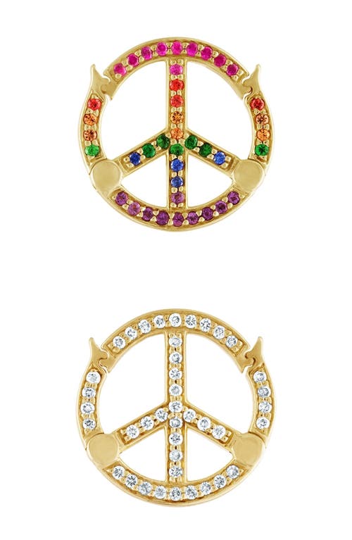 EDEN PRESLEY EDEN PRESLEY 14k Gold Rainbow Peace Charm 