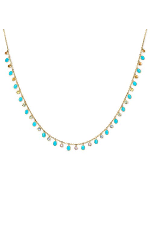 EDEN PRESLEY EDEN PRESLEY 14k Gold Turquoise & Sapphire Shaker Necklace