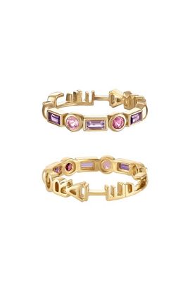 EDEN PRESLEY EDEN PRESLEY Dream Tattoo Band 14k Gold Turquoise & Sapphire Ring