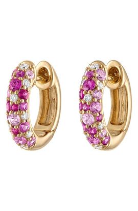 EDEN PRESLEY EDEN PRESLEY Glitter Diamond Huggie Hoop Earrings