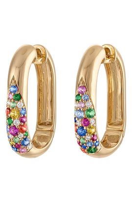 EDEN PRESLEY EDEN PRESLEY Glitter Elongated Huggie Hoop Earrings