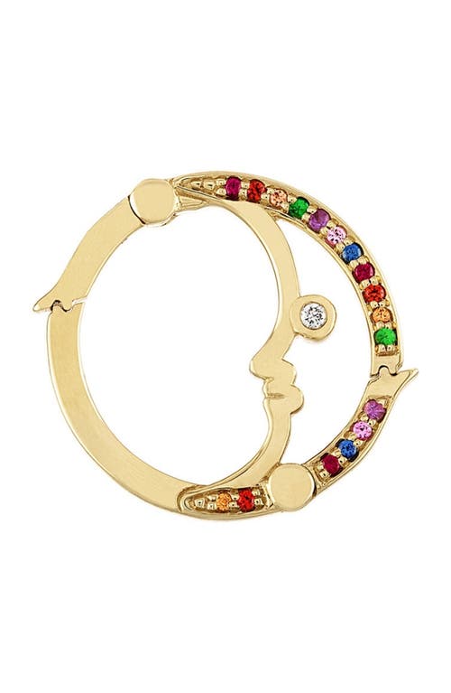 EDEN PRESLEY EDEN PRESLEY Moon Rainbow Sapphire Gold Charm 