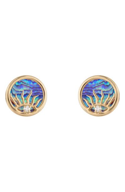 EDEN PRESLEY EDEN PRESLEY Mother-of-Pearl & Diamond Sunrise Stud Earrings