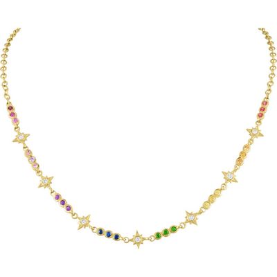 EDEN PRESLEY EDEN PRESLEY Rainbow Stars Diamond & Sapphire Necklace