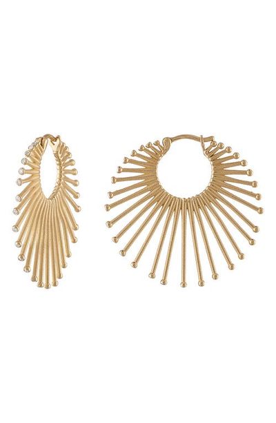 EDEN PRESLEY EDEN PRESLEY Roar Lion Diamond Extra Large Hoop Earrings