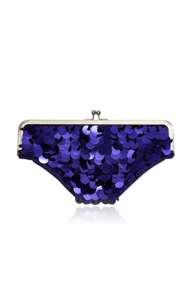 Edie Parker Edie Parker Undies Sequined Satin Clutch