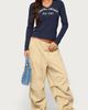 Edikted Edikted 1980 Vintage V Neck Top in Navy, Women's at Urban Outfitters - 2