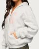 Edikted Edikted 76 Zip Up Hoodie in Light/Gray/Melange, Women's at Urban Outfitters - 3