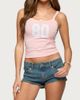 Edikted Edikted 80s Babe Tank Top in Light/Pink, Women's at Urban Outfitters - 4