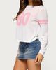 Edikted Edikted 80'S Chic Sheer Long Sleeve Top in White, Women's at Urban Outfitters - 4