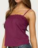 Edikted Edikted Abbe Lacey Tank Top in Burgundy, Women's at Urban Outfitters - 3