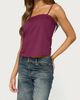 Edikted Edikted Abbe Lacey Tank Top in Burgundy, Women's at Urban Outfitters - 4