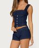 Edikted Edikted Aggie Denim Micro Shorts in Blue, Women's at Urban Outfitters - 1