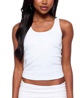 Edikted Edikted Ailsa Ribbed Built In Bra Tank Top
