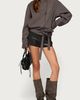 Edikted Edikted Aiza High Neck Jacket in Dark/Gray, Women's at Urban Outfitters - 2