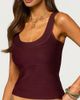 Edikted Edikted Akina Bandage Knit Tank Top in Burgundy, Women's at Urban Outfitters - 1