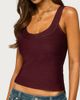 Edikted Edikted Akina Bandage Knit Tank Top in Burgundy, Women's at Urban Outfitters - 3