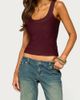 Edikted Edikted Akina Bandage Knit Tank Top in Burgundy, Women's at Urban Outfitters - 4
