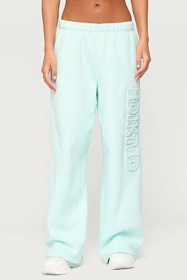 Edikted Edikted Alysa Wide Leg Sweatpants in Aqua, Women's at Urban Outfitters