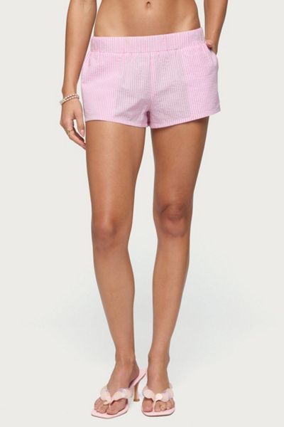 Edikted Edikted Amaliah Striped Shorts in Pink, Women's at Urban Outfitters