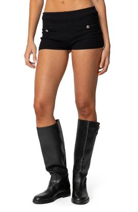EDIKTED EDIKTED Amalie Low Rise Textured Knit Micro Shorts