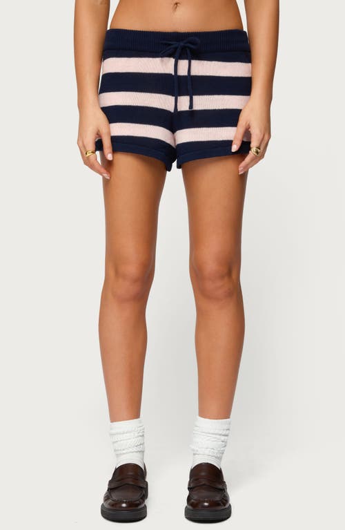 EDIKTED EDIKTED Amaris Stripe Drawstring Cotton Shorts