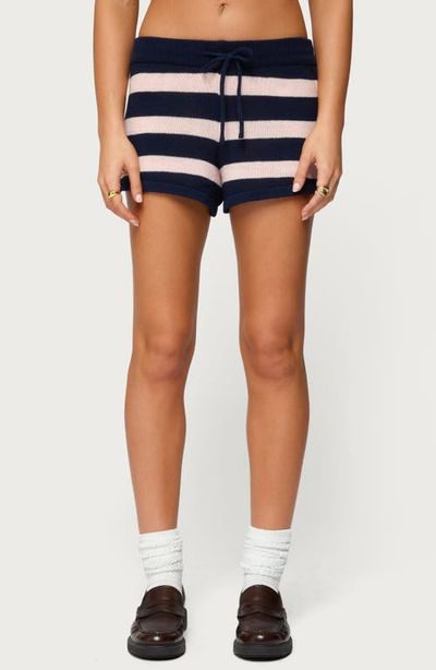 EDIKTED EDIKTED Amaris Stripe Drawstring Cotton Shorts