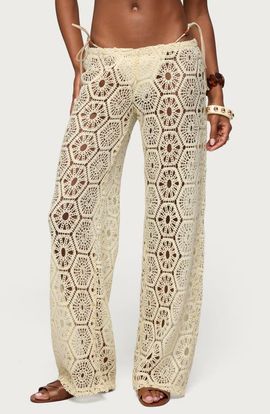 EDIKTED EDIKTED Amrita Baggy Open Stitch Pants