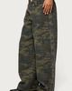 Edikted Edikted Anna Camo Low Rise Baggy Jeans in Olive, Women's at Urban Outfitters - 5