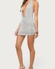 Edikted Edikted Annikka Backless Metallic Knit Mini Dress in Silver, Women's at Urban Outfitters - 5