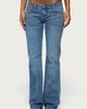 Edikted Edikted Anola Studded Low Rise Bootcut Jeans in Blue/Washed, Women's at Urban Outfitters - 1