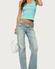Edikted Edikted Aquaramine Rhinestone Ribbed Tank Top in Aqua, Women's at Urban Outfitters - 2