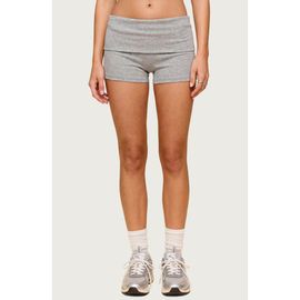 EDIKTED EDIKTED Audrea Foldover Stretch Cotton Bike Shorts