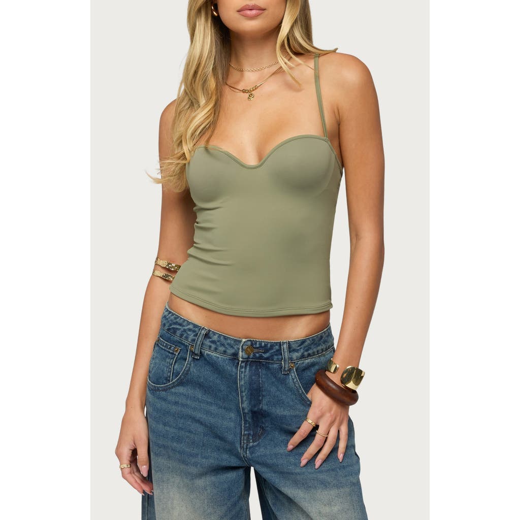 EDIKTED EDIKTED Aven Sweetheart Neck Built-in Bra Tank