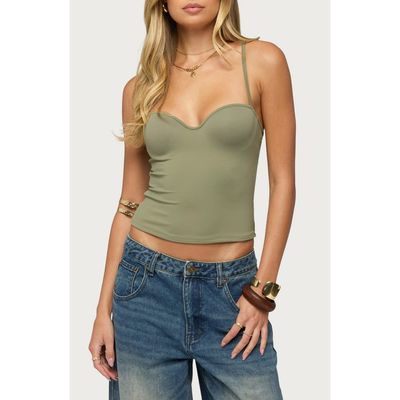 EDIKTED EDIKTED Aven Sweetheart Neck Built-in Bra Tank