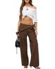 Edikted Edikted Avery Studded Foldover Straight Leg Pants - 5