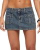 Edikted Edikted Ayala Washed Denim Micro Skort - 1