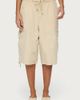 Edikted Edikted Azul Oversized Cargo Bermuda Shorts in Beige, Women's at Urban Outfitters - 1