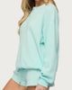 Edikted Edikted Baila Waffle Henley Top in Aqua, Women's at Urban Outfitters - 3