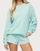 Edikted Edikted Baila Waffle Henley Top in Aqua, Women's at Urban Outfitters - 4