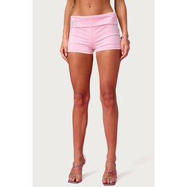 EDIKTED EDIKTED Barbie Rhinestone Foldover Shorts