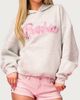 Edikted Edikted Barbie Rhinestone Oversized Hoodie in Light/Gray/Melange, Women's at Urban Outfitters - 1