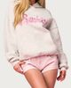 Edikted Edikted Barbie Rhinestone Oversized Hoodie in Light/Gray/Melange, Women's at Urban Outfitters - 4