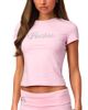 Edikted Edikted Barbie Rhinestone T Shirt - 1