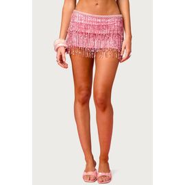 EDIKTED EDIKTED Barbie™ Sequin Fringe Miniskirt