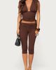 Edikted Edikted Bardi Drawstring Foldover Capri Pants in Brown, Women's at Urban Outfitters - 2