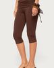 Edikted Edikted Bardi Drawstring Foldover Capri Pants in Brown, Women's at Urban Outfitters - 3