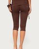 Edikted Edikted Bardi Drawstring Foldover Capri Pants in Brown, Women's at Urban Outfitters - 5