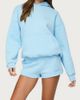 Edikted Edikted Basic Girl Low Rise Sweat Shorts in Light/Blue, Women's at Urban Outfitters - 1