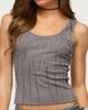 Edikted Edikted Beaded Fringe Ribbed Tank Top in Dark/Gray, Women's at Urban Outfitters - 1